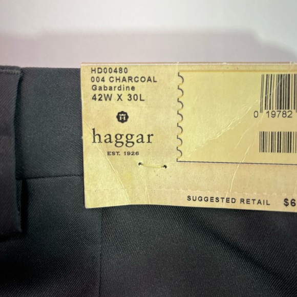 NWT Haggar Original Dark Slack Men’s Size 42 X 30 Long - Picture 8 of 14